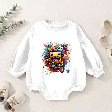 Discover geometry dash Baby Romper Sweatshirts