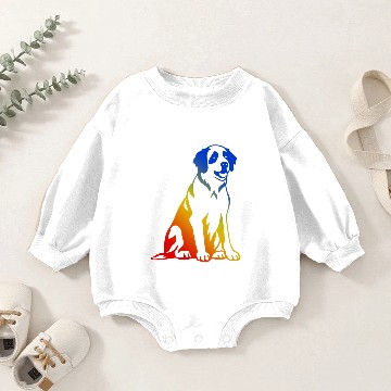 Discover Saint Bernard dog Baby Romper Sweatshirts