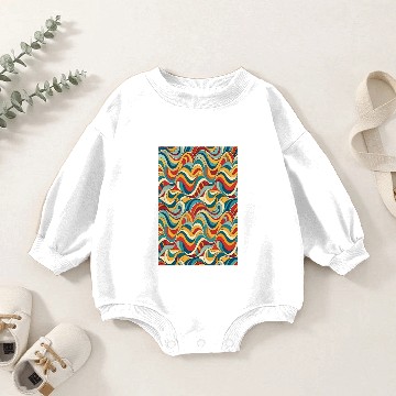 Discover Vintage Chromatic Waves Baby Romper Sweatshirts
