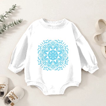 Discover Blue floral lace pattern Baby Romper Sweatshirts