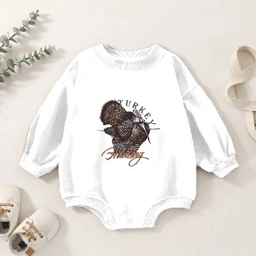 Discover Turkey Hunting Back Baby Romper Sweatshirts