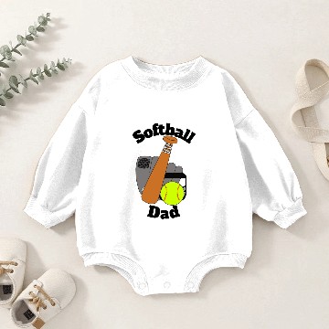 Discover Softball Dad Baby Romper Sweatshirts