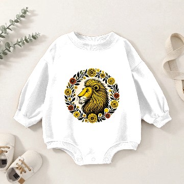 Discover Marigold Leo Lion Baby Romper Sweatshirts