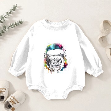 Discover Gorilla Snapback Cap Monkey Cool Animal Graphic Baby Romper Sweatshirts