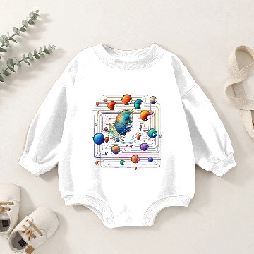 Discover Planet Colorful Geometric Graphic Baby Romper Sweatshirts