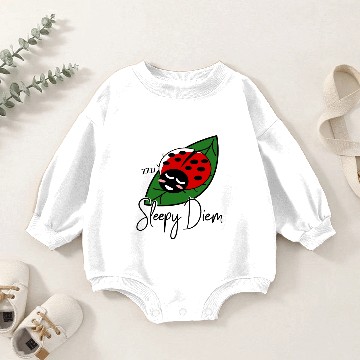 Discover Lady Bug Tired Sleeping Nap Sleep Baby Romper Sweatshirts