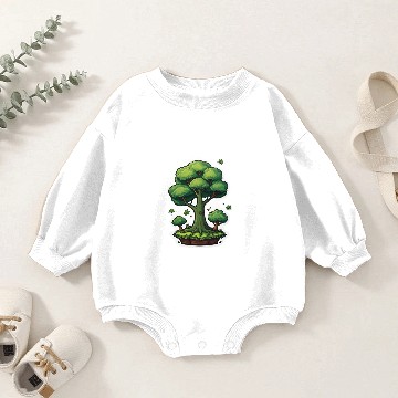 Discover Island Oasis: Enchanting Rainbow Tree Baby Romper Sweatshirts