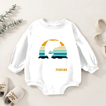 Discover Fishing carp Baby Romper Sweatshirts