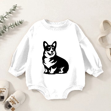 Discover Corgi Simple Dog Vector path69 Baby Romper Sweatshirts