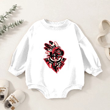 Discover Aztec Monkey Warior Baby Romper Sweatshirts