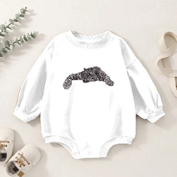 Discover Relaxing snow leopard Baby Romper Sweatshirts