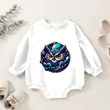 Discover Celestial Owl Baby Romper Sweatshirts