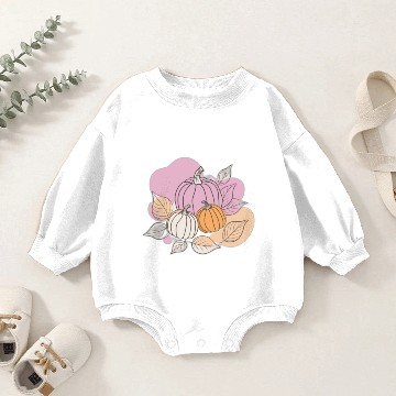 Discover Vegetable -Pumpkin Baby Romper Sweatshirts