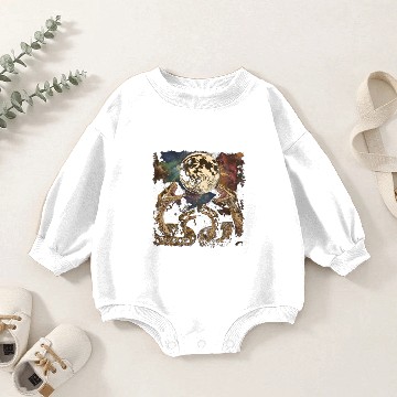 Discover Ball Python Snake Howling Moon Baby Romper Sweatshirts