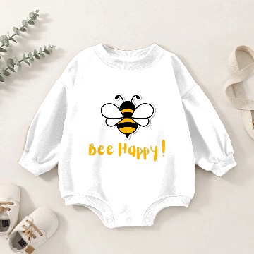 Discover Bee Happy Baby Romper Sweatshirts