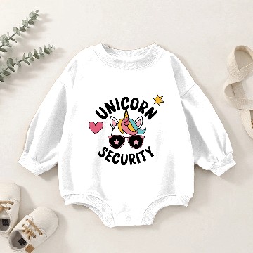 Discover Unicorn Security Baby Romper Sweatshirts