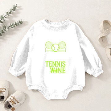 Discover Funny Tennis Player Racket Wine Baby Romper Sweatshirts