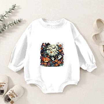 Discover Halloween Haunted Forest Night Baby Romper Sweatshirts