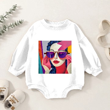 Discover Purple glasses Baby Romper Sweatshirts