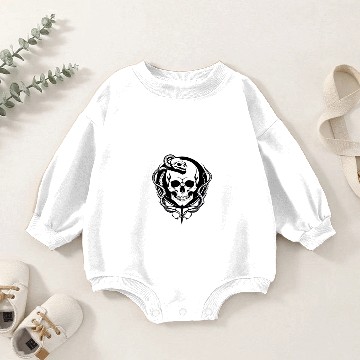 Discover Skeleton Head around Snake Baby Romper Sweatshirts