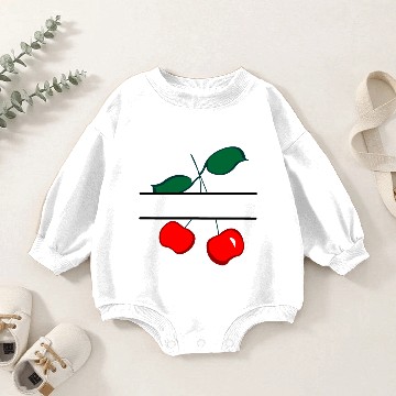 Discover Cherry banner Baby Romper Sweatshirts