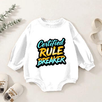 Discover Certified Rule Breaker | Graffiti-Style Urban Baby Romper Sweatshirts