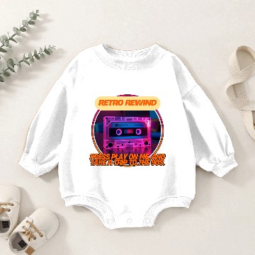 Discover Retro Rewind To 90s Baby Romper Sweatshirts