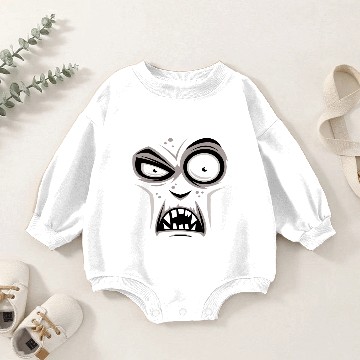 Discover Nosferatu Vampire Face Baby Romper Sweatshirts
