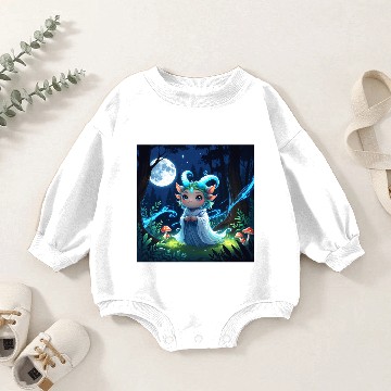 Discover legendary animals The blue devil in the forest Baby Romper Sweatshirts
