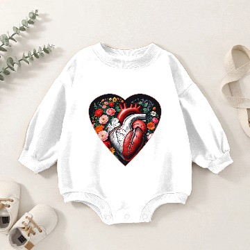 Discover Flower Heart Spring by Tobe Fonseca Baby Romper Sweatshirts