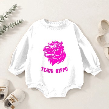 Discover Team Hippo Baby Romper Sweatshirts