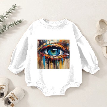 Discover I am here - abstract Baby Romper Sweatshirts