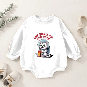 Discover Astronaut Cat on Mars Baby Romper Sweatshirts