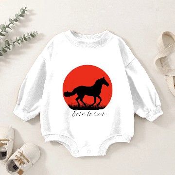 Discover Born to run Baby Romper Sweatshirts
