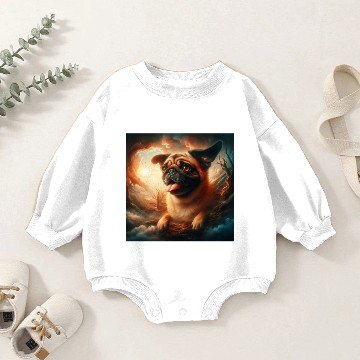 Discover Fantasy Pug Art Baby Romper Sweatshirts