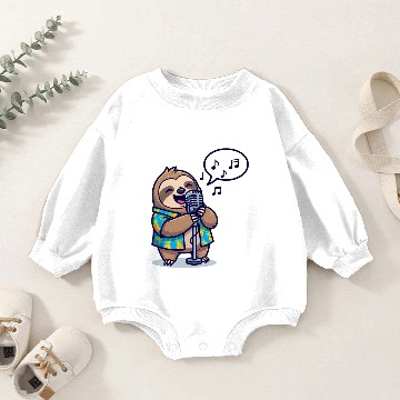 Discover Hawaiian Singing Sloth Baby Romper Sweatshirts