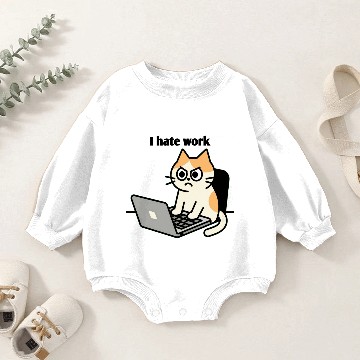 Discover Furious Cat Tech Meme Design "Aniverse Cats" Baby Romper Sweatshirts