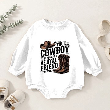 Discover Cowboy Loyal Friend Quote Design Baby Romper Sweatshirts