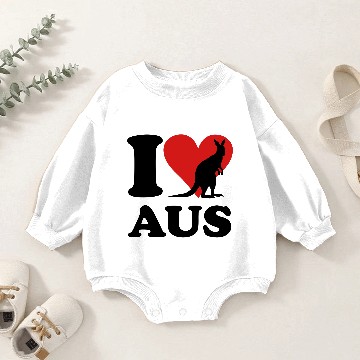 Discover I love AUS Kangaroo Baby Romper Sweatshirts