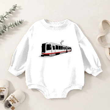 Discover San Francisco Muni Train Baby Romper Sweatshirts