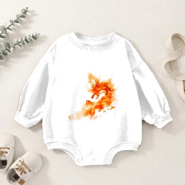 Discover flames dragon 3D Baby Romper Sweatshirts