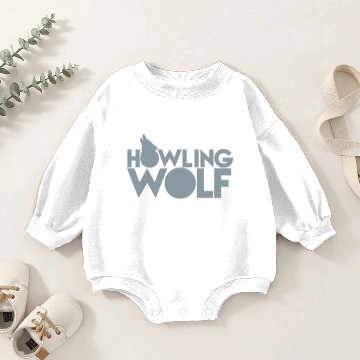 Discover HOWLING WOLF wolves howling at the moon silver Baby Romper Sweatshirts