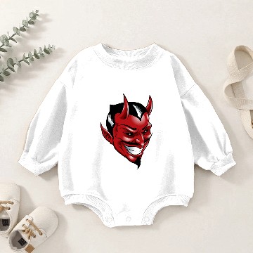 Discover Red Devil ( HD Pixel Design ) Baby Romper Sweatshirts