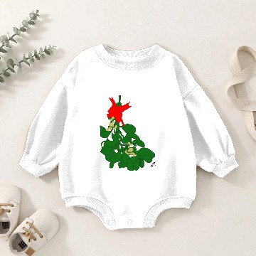 Discover Naughty Mistletoe Baby Romper Sweatshirts