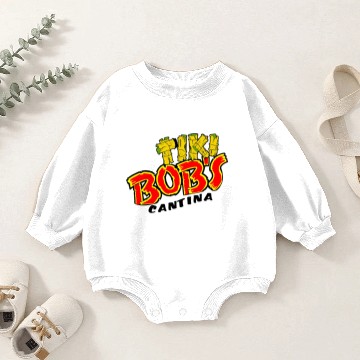 Discover Tiki Bobs Ringer Baby Romper Sweatshirts