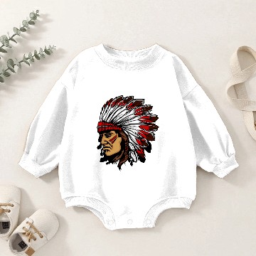 Discover American Indian Warrior Baby Romper Sweatshirts