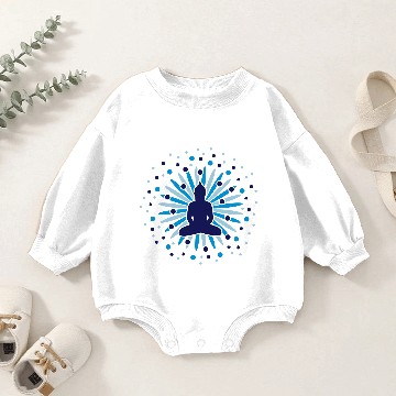 Discover A Buddha mandala blossom Baby Romper Sweatshirts