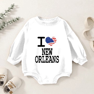 Discover i love new orleans Baby Romper Sweatshirts