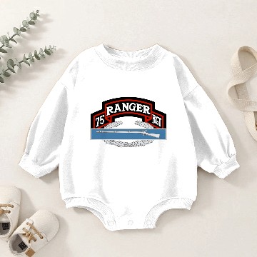 Discover 75th Ranger CIB Baby Romper Sweatshirts