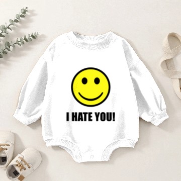 Discover I hate you smiley Baby Romper Sweatshirts